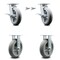 Service Caster 8 Inch Kingpinless Thermoplastic Wheel Caster Brake & Swivel Lock 2 Rigid, 2PK SCC-KP30S820-TPRRD-SLB-BSL-2-R-2 - alternate 1